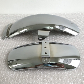 1969-1970 Honda Mini Trail Z50A Z50Z K1 Front & Fender , Short Tail Mudguard Chrome New.