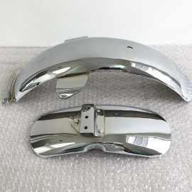 1970-1971 Honda Mini Trail Z50A K2 Fender Long Tail Front & Fender Chrome New.