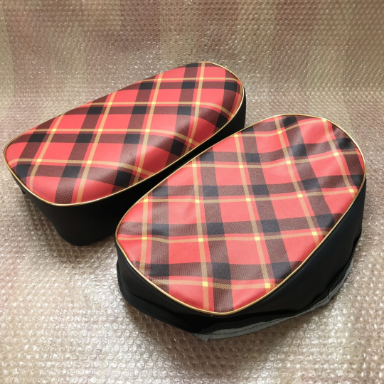 1967 Honda Monkey Z50 Z50M Seat Cover. Gold Tartan Cover Repro To NOS Motorcycle High Quality.