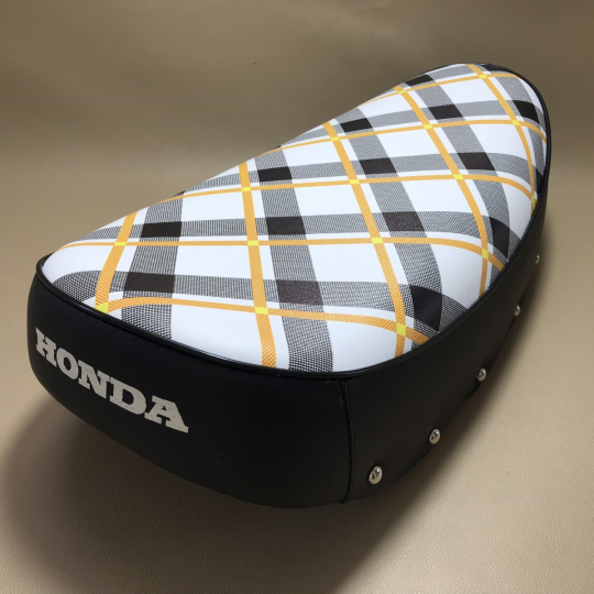 1969 - 1971 Honda Trail70 CT70 Dax ST70 ST50 Tartan Orange New Complete Seat. Metal Pan