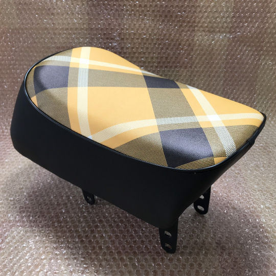 1968-1971 Honda Mini Trail Z50 Z50Z Z50A K0 K1 K2 New Seat Yellow Tartan (kiiro). Metal Pan.